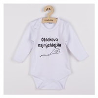 Body s potlačou New Baby Oteckova najrýchlejšia - darčekové balenie