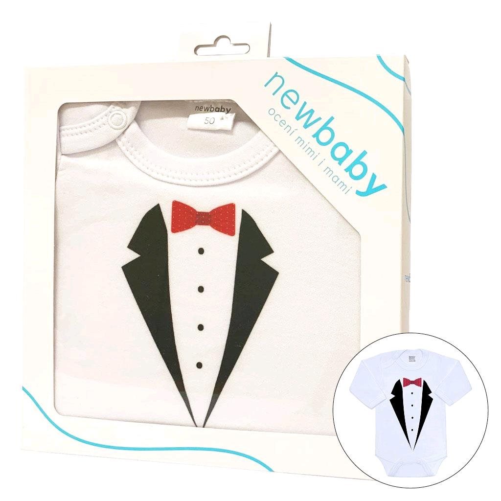 Body s potlačou New Baby smoking - darčekové balenie-80 (9-12m)