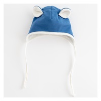 Jarná dojčenská čiapočka so šatkou na krk New Baby Sebastian modrá