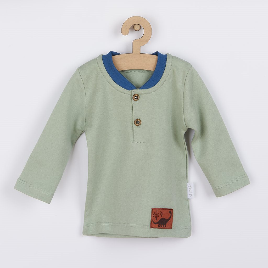 Dojčenské bavlnené tričko Nicol Ivo zelená 68