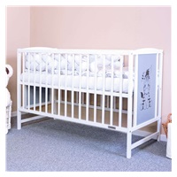 Detská postieľka New Baby BEA Zebra bielo-sivá