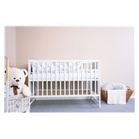 Detská postieľka New Baby BEA Zebra bielo-sivá