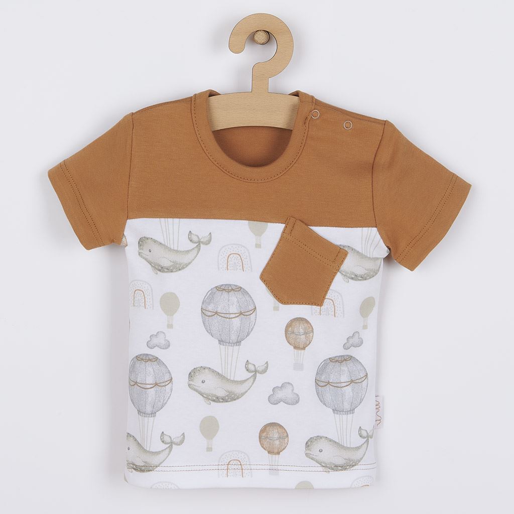 Dojčenské bavlnené tričko Nicol Miki-80 (9-12m)