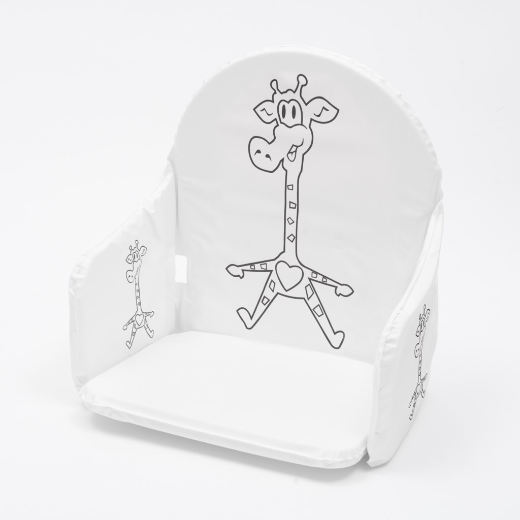 Vložka do drevených jedálenských stoličiek typu New Baby Victory biela žirafa