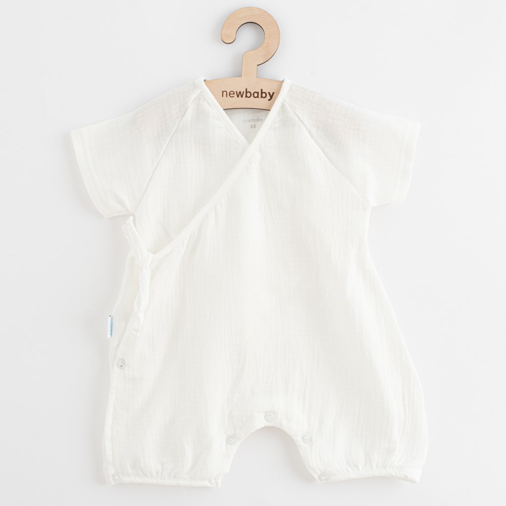 Letný dojčenský mušelínový overal New Baby Soft dress béžový