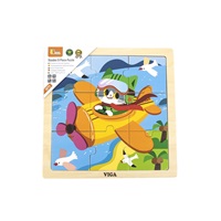 Drevené puzzle pre najmenších Viga 9 ks Lietadlo