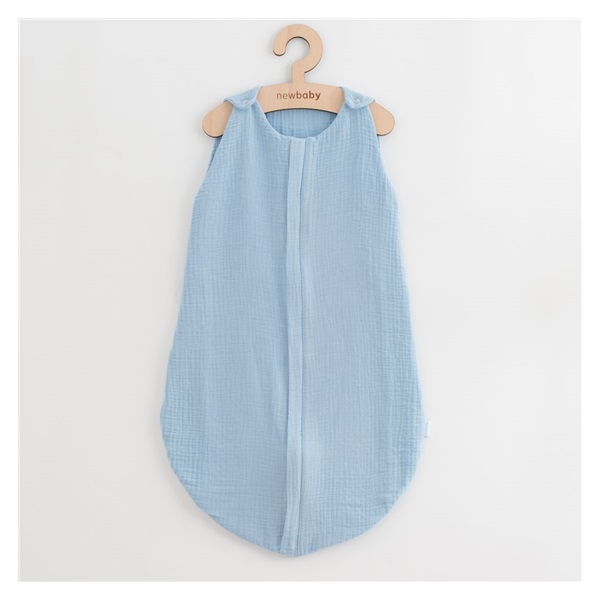 Mušelínový spací vak pre bábätká New Baby modrý