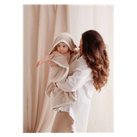 Detská osuška so žinkou a ručníkom Belisima Swaddle biela