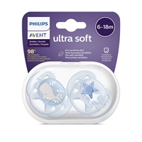 Dojčenský cumlík Ultrasoft Premium Avent 6-18 mesiacov - 2 ks chlapec