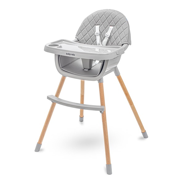 Jedálenská stolička Baby Mix Freja wooden dark grey