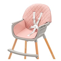 Jedálenská stolička Baby Mix Freja wooden dusty pink