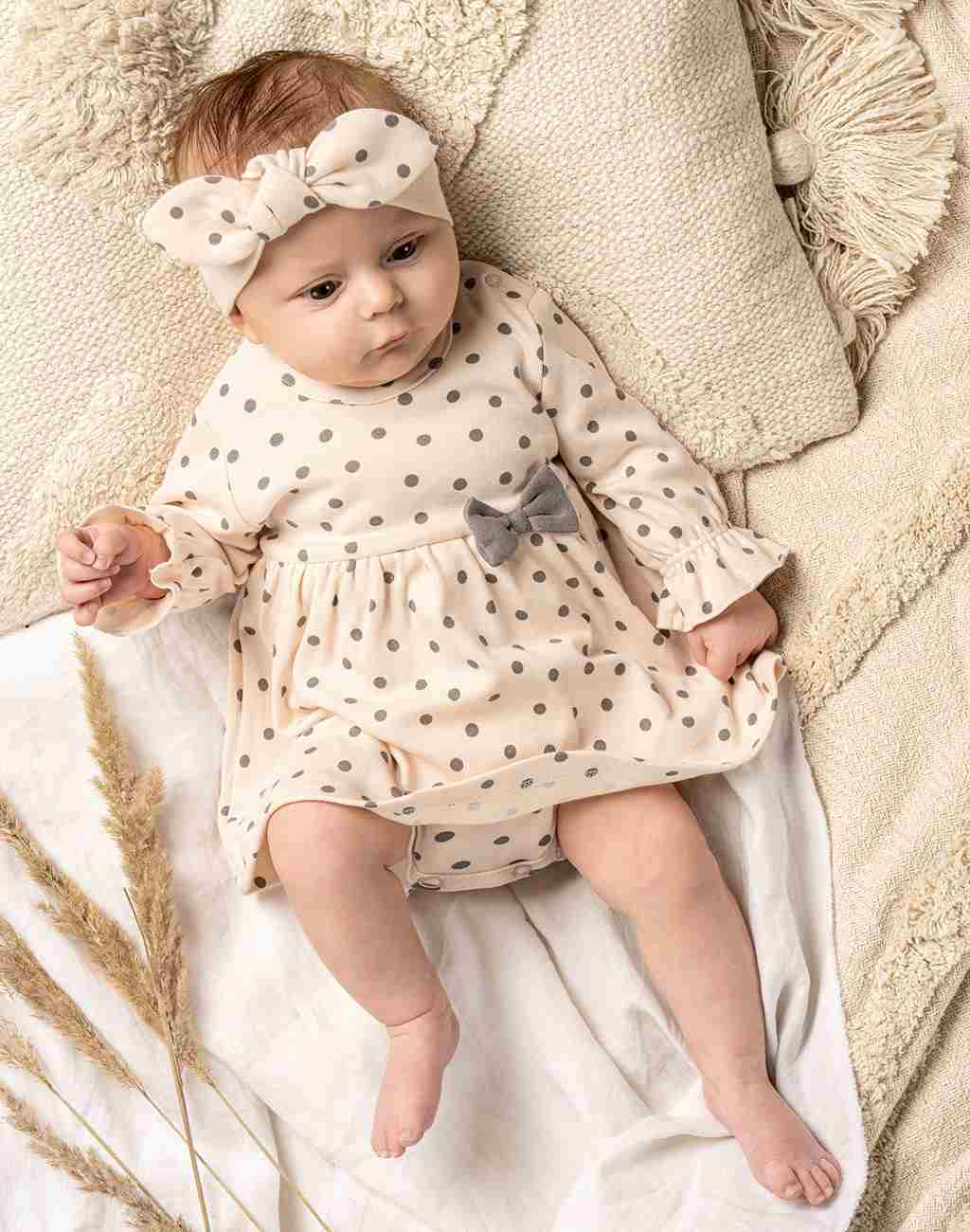 Dojčenské šatôčky-body s dlhým rukávom Nicol Sara