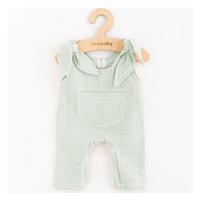 Dojčenské mušelínové zahradníčky New Baby Comfort clothes šalviová