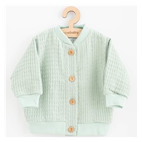 Dojčenský mušelínový kabátik New Baby Comfort clothes šalviová