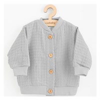 Dojčenský mušelínový kabátik New Baby Comfort clothes sivá