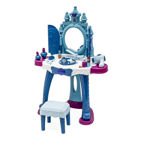 Detský toaletný stolík ľadový svet so svetlom, hudbou a stoličkou BABY MIX