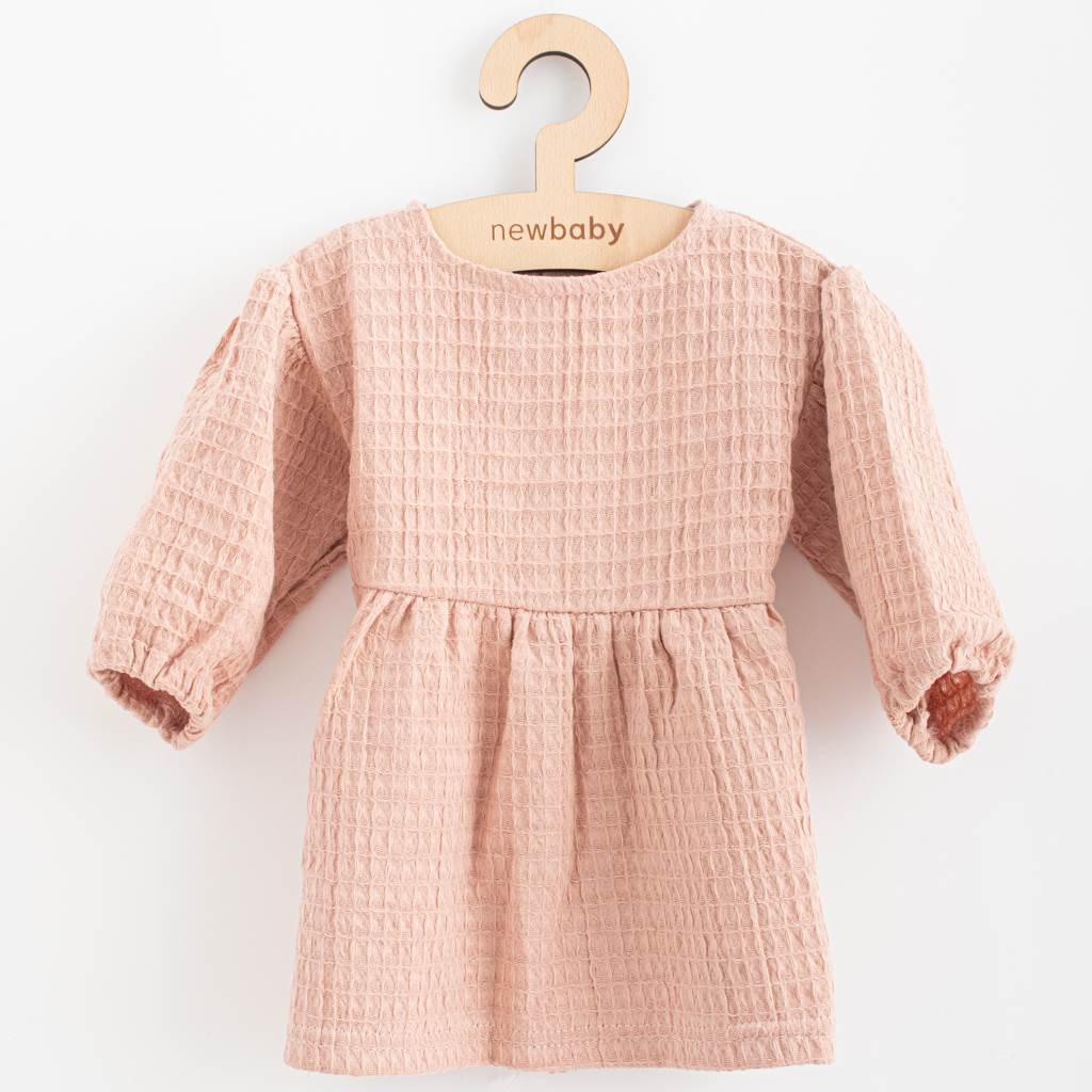 Dojčenské mušelínové šaty New Baby Comfort clothes ružová