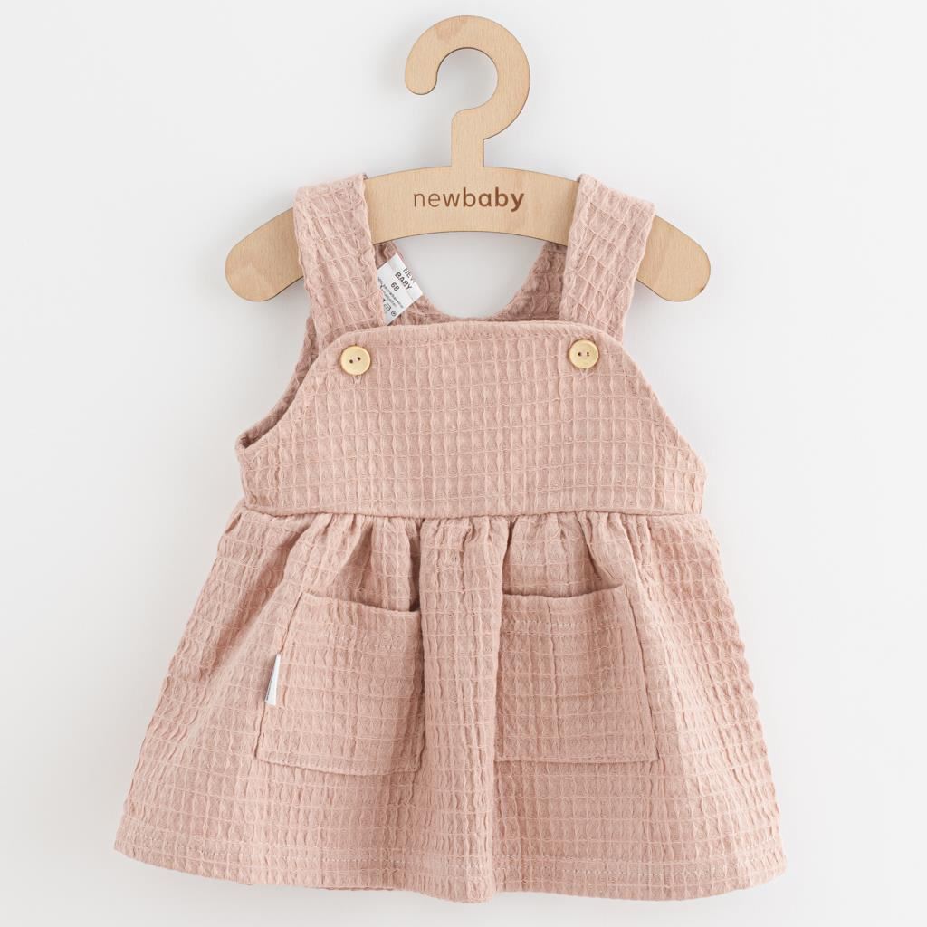 Dojčenská mušelínová suknička New Baby Comfort clothes ružová