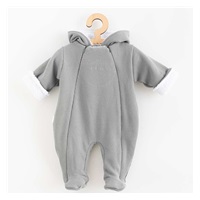 Dojčenská kombinéza s kapucňou New Baby Frosty grey