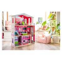 Drevený domček pre bábiky Ecotoys Malibu rezidencia