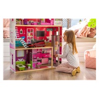 Drevený domček pre bábiky Ecotoys Malibu rezidencia
