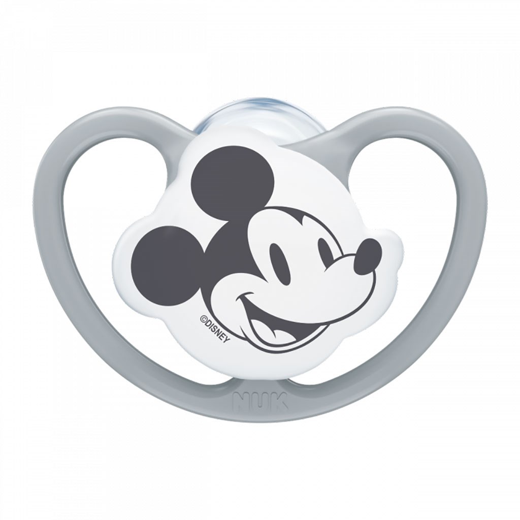 Cumlík Space NUK 0-6m Disney Mickey Mouse sivý