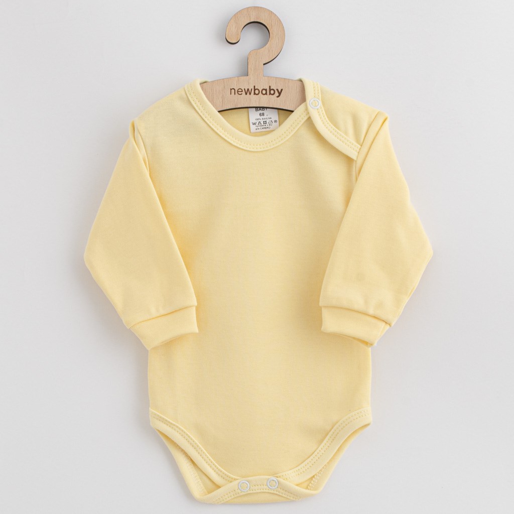 Dojčenské bavlnené body New Baby žltá
