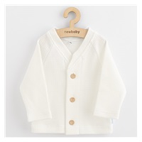 Dojčenský kabátik na gombíky New Baby Luxury clothing Oliver biely