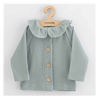 Dojčenský kabátik na gombíky New Baby Luxury clothing Laura sivý
