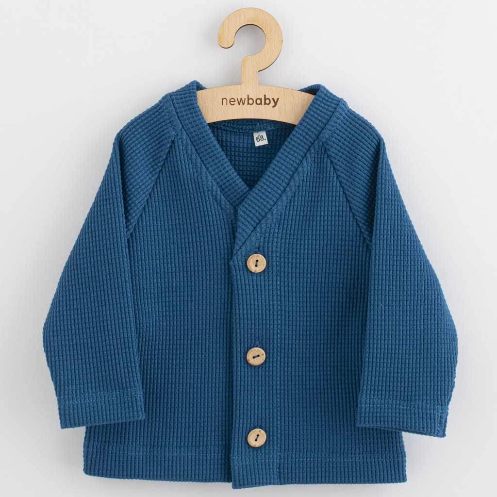 Dojčenský kabátik na gombíky New Baby Luxury clothing Oliver modrý