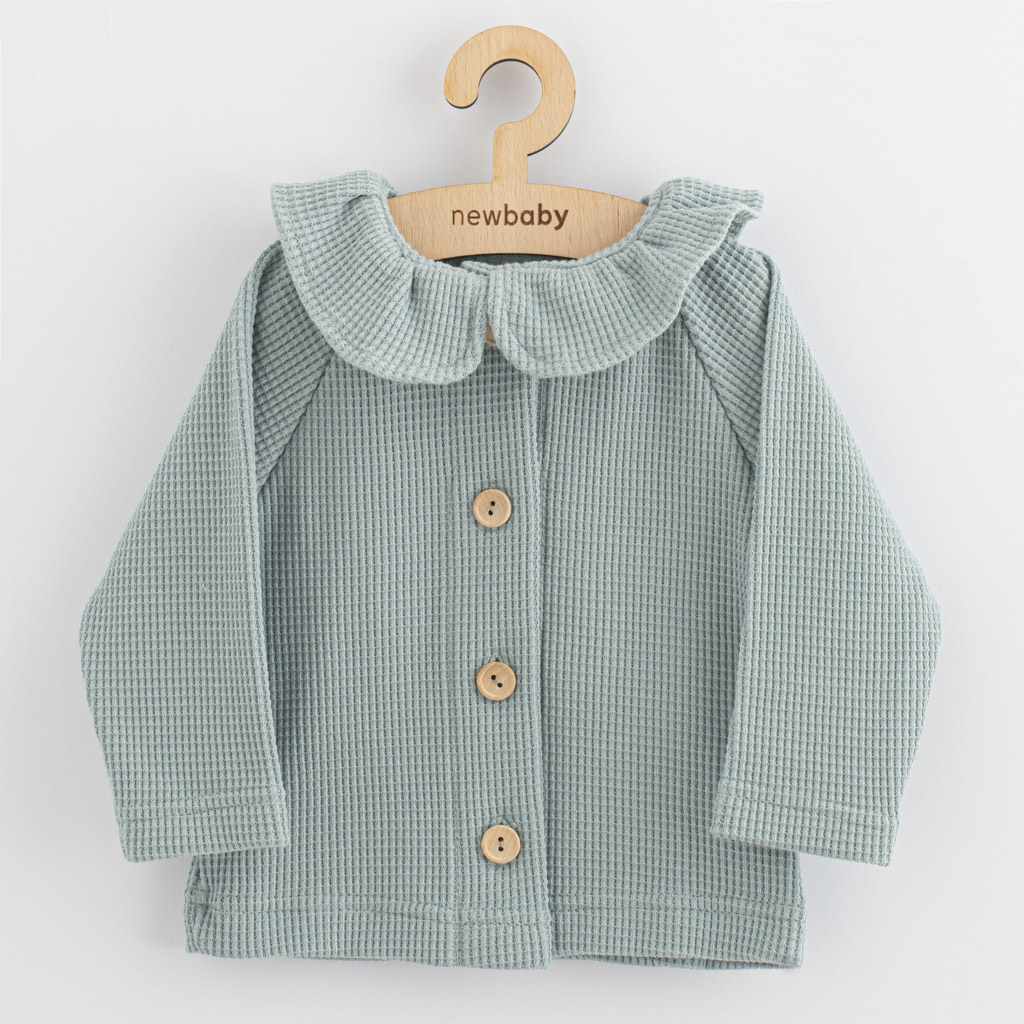 Dojčenský kabátik na gombíky New Baby Luxury clothing Laura sivý