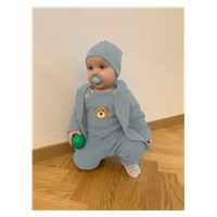 Dojčenský kabátik na gombíky New Baby Luxury clothing Oliver sivý