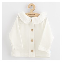 Dojčenský kabátik na gombíky New Baby Luxury clothing Laura biely