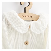 Dojčenský kabátik na gombíky New Baby Luxury clothing Laura biely