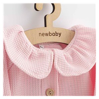 Dojčenský kabátik na gombíky New Baby Luxury clothing Laura ružový