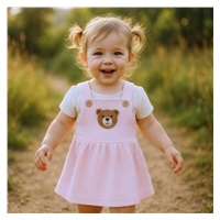 Dojčenská sukienka na traky New Baby Luxury clothing Laura ružová
