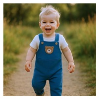 Dojčenské zahradníčky New Baby Luxury clothing Oliver modré