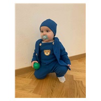 Dojčenská bavlnená čiapočka New Baby Luxury clothing modrá