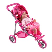 Športový kočík pre bábiky PlayTo Olivie ružový (poškodený obal)