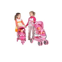 Športový kočík pre bábiky PlayTo Olivie ružový (poškodený obal)