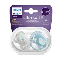 Dojčenský cumlík Ultrasoft Premium  Avent zvieratá 6-18 miesacov 2 ks chlapec