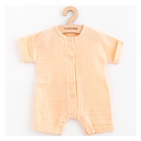 Dojčenský letný mušelínový overal New Baby Leny peach