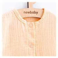Dojčenský letný mušelínový overal New Baby Leny peach