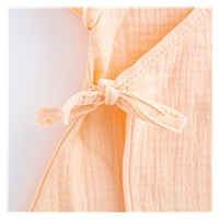 Letné dojčenské mušelínové šaty New Baby Leny peach