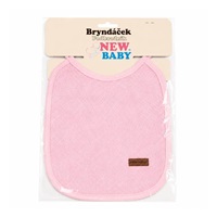 Detský froté podbradník podšitý PVC New Baby ružový