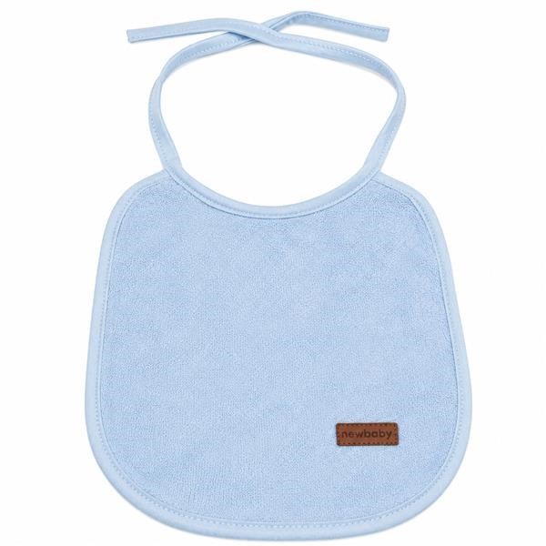 Detský froté podbradník podšitý PVC New Baby modrý
