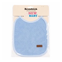 Detský froté podbradník podšitý PVC New Baby modrý