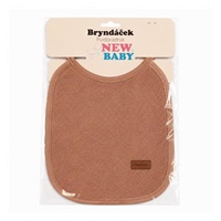 Detský froté podbradník podšitý PVC New Baby hnedý