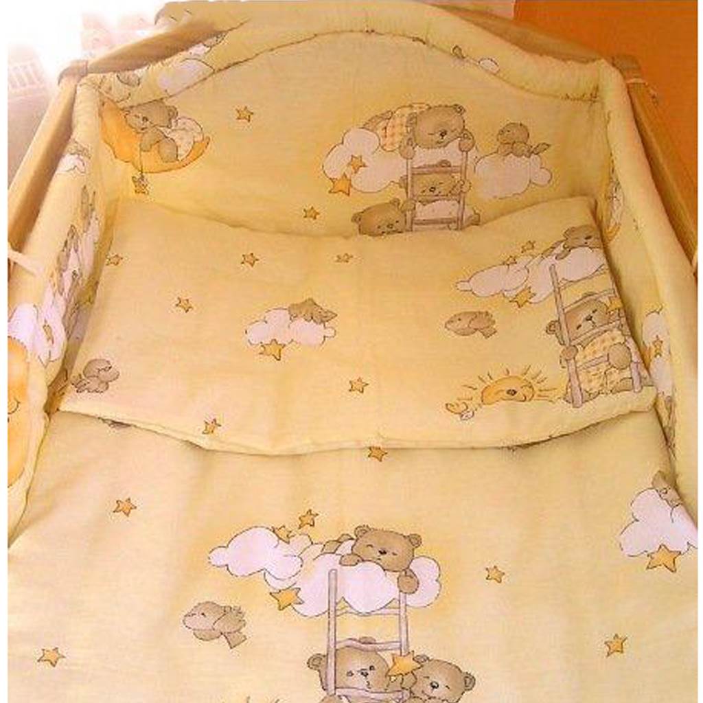 2-dielne posteľné obliečky New Baby 100/135 cm bežové s medvedíkom, Béžová