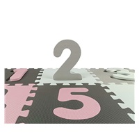 Penové puzzle podložka ohrádka Milly Mally Jolly 3x3 Digits Pink Grey